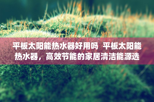 平板太阳能热水器好用吗  平板太阳能热水器，高效节能的家居清洁能源选择