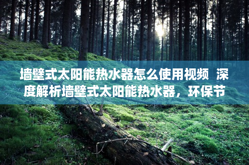 墙壁式太阳能热水器怎么使用视频  深度解析墙壁式太阳能热水器，环保节能的家居神器，安装使用攻略全解析！
