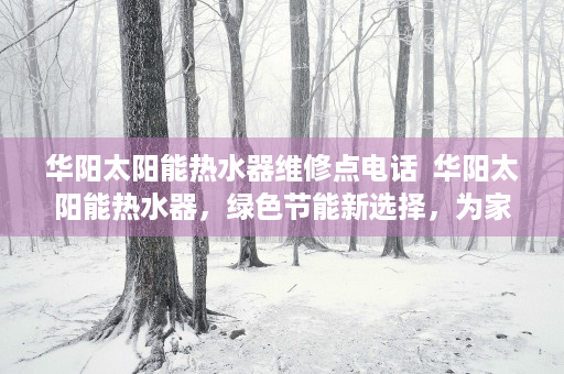 华阳太阳能热水器维修点电话  华阳太阳能热水器，绿色节能新选择，为家庭带来健康生活