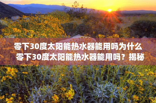 零下30度太阳能热水器能用吗为什么  零下30度太阳能热水器能用吗？揭秘冬季太阳能热水器的使用与维护技巧