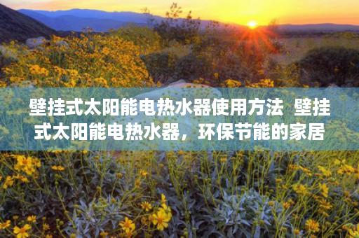 壁挂式太阳能电热水器使用方法  壁挂式太阳能电热水器，环保节能的家居好帮手