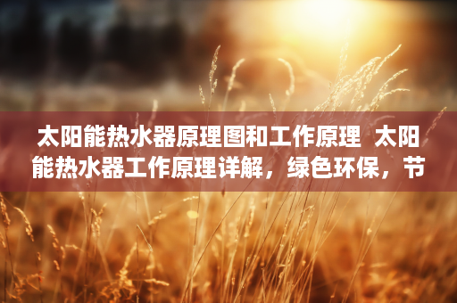 太阳能热水器原理图和工作原理  太阳能热水器工作原理详解，绿色环保，节能降耗的秘密武器