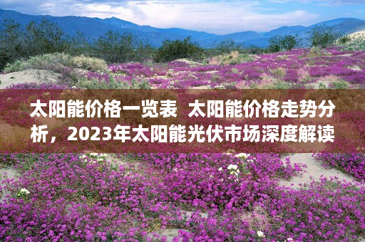 太阳能价格一览表  太阳能价格走势分析，2023年太阳能光伏市场深度解读及未来趋势预测