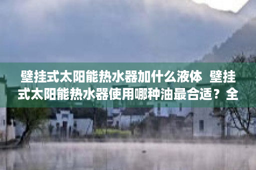 壁挂式太阳能热水器加什么液体  壁挂式太阳能热水器使用哪种油最合适？全面解析与保养建议