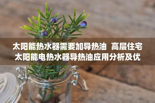 太阳能热水器需要加导热油  高层住宅太阳能电热水器导热油应用分析及优势探讨