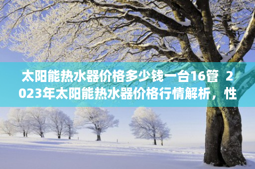 太阳能热水器价格多少钱一台16管  2023年太阳能热水器价格行情解析，性价比之选，安装与维护指南